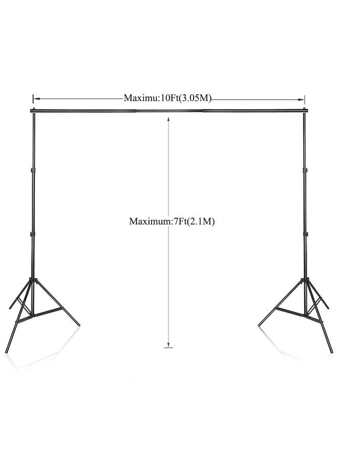 SLOW DOLPHIN Photo Video Studio 10x7ft(WxH) Adjustable Backdrop Support System Kit Background Stand with Carry Bag  - Image 2