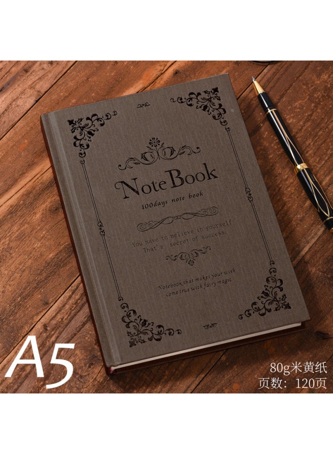 Shen Shi دفتر ملاحظات على الطراز الأوروبي - فن دفاتر الملاحظات، أنيق وبسيط، كلاسيكي، A5، إبداعي، دفتر مشهور على الإنترنت، مثالي لطلاب الجامعات في الفصل الدراسي والقراءة - Image 1