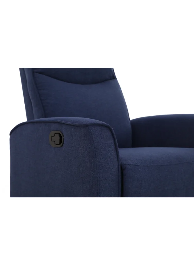 Micasa Durable High Quality Manual Recliner Chair Navy NV0112D