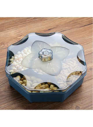 Separable Colored Flower Shaped Fruit Bowl Snacks Bowl, Candy and Nut Serving Container Appetizer Tray with Lid, 5 Compartment Plastic Food for Dried Fruits Nuts Candies Sweet Cookies, Blue - pzsku/Z9CAB7D9FB282336F8959Z/45/_/1724317721/1679b57e-2c77-40ba-9547-646cffc56192