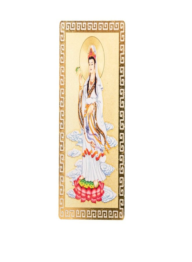 DMtse Chinese Feng Shui Amulet Card for Protection Kwan Yin Guanyin Gold Card for Good Luck Auspicious Success and Protection - Image 1