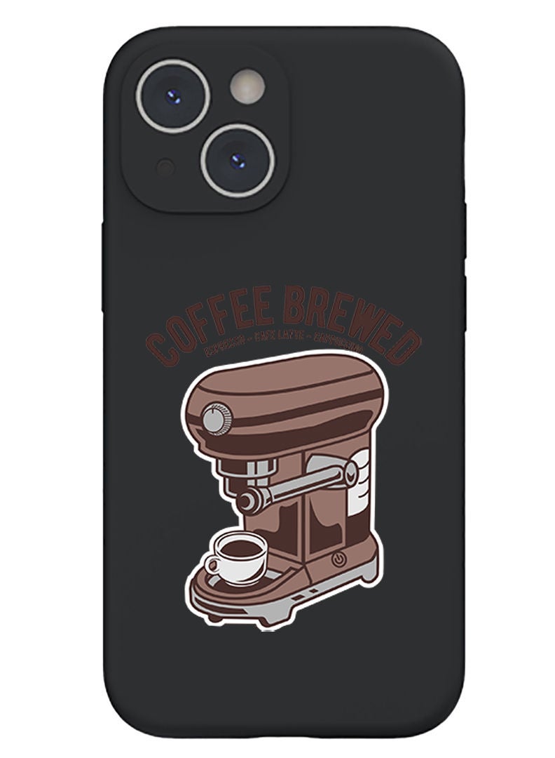 Theodor Protective Slim Fit Case Liquid Silicone Cover with Full Body Protection Anti-Scratch Shockproof Case For iPhone 13 Black  - Creativirty is Intelligence having Fun - Image 1