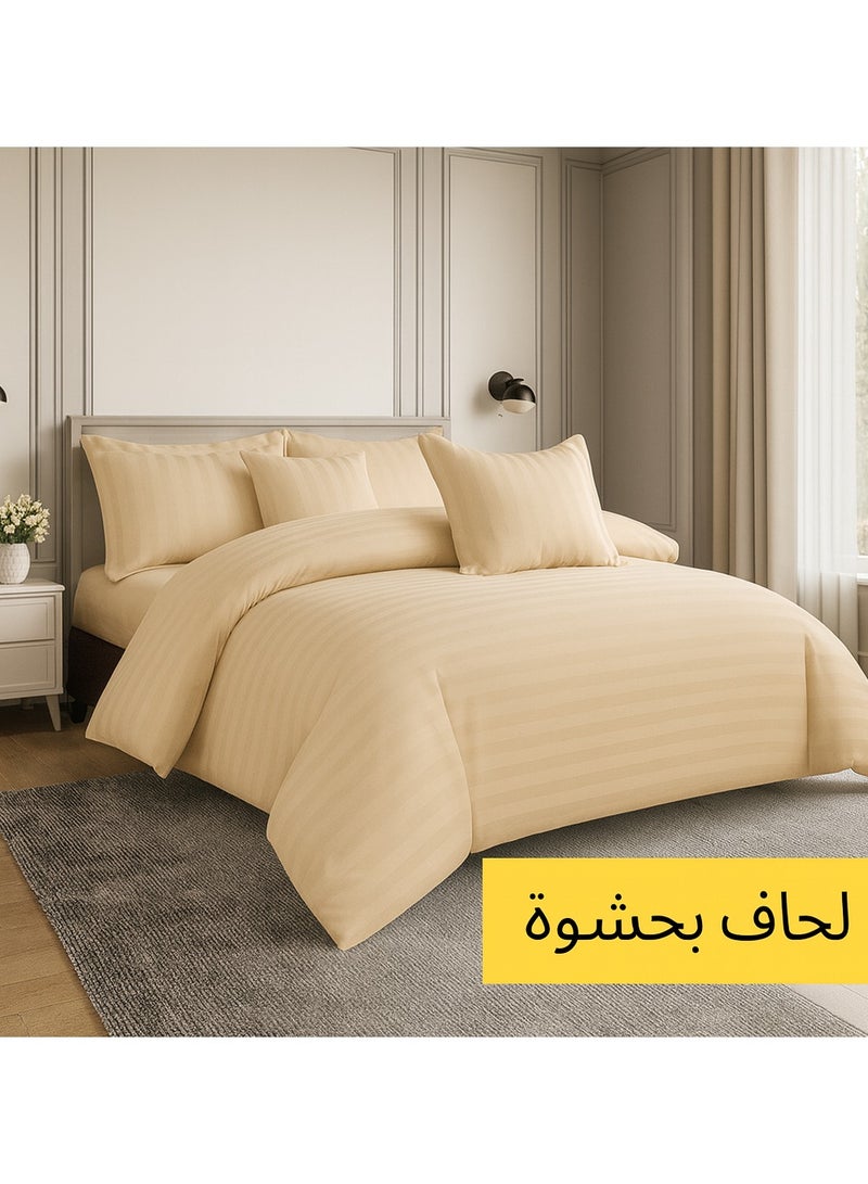 مينج لي طقم مفرش فندقي مزدوج 7 قطع من مايكروفايبر مع حشوة قابلة للفصل – ناعم ومريح يناسب سرير 200×200 سم - Image 1