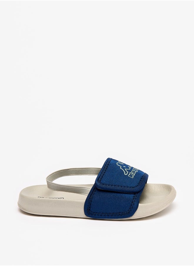Kappa Boy's Logo Print Sandals with Back Strap  - Image 2