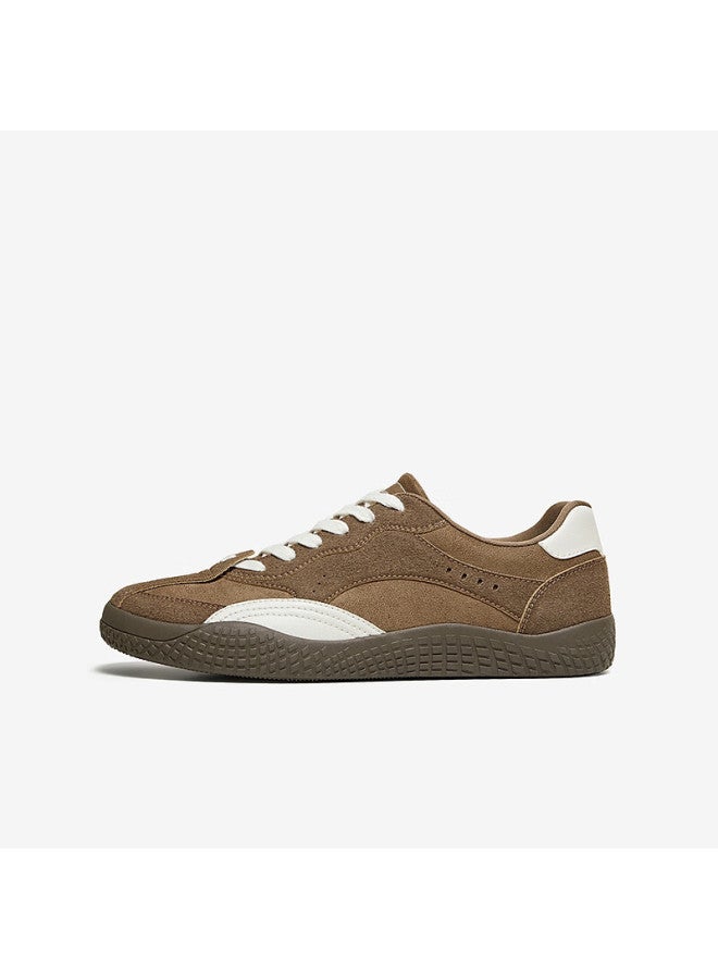 Basto 26 Spring Fashion Retro Lightweight German Training Shoes Street Casual Sports Men's Shoes 25200am6 Brown/white Size 40 - Image 1