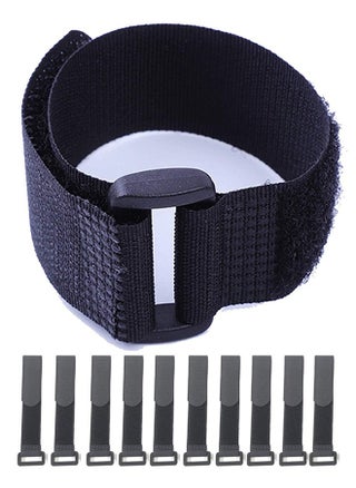 10 Pack Hook and Loop Cable Straps,Black Self-Adhesive Nylon Straps Cable/Securing Straps with Buckles,Adjustable Reusable Cinch Straps,1"x 16"Cord Organizer (1"X16") - pzsku/Z9CABB8F28058B57E8530Z/45/_/1732869631/92600e78-52dd-4cbd-885b-c3a73dae5c5b