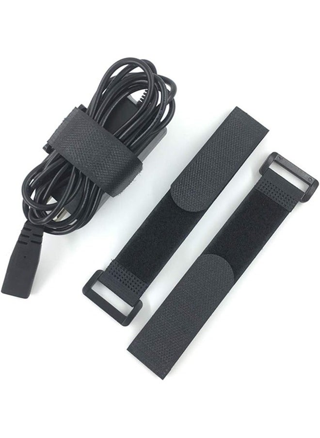 Generic - 10 Pack Hook and Loop Cable Straps,Black Self-Adhesive Nylon Straps Cable/Securing Straps with Buckles,Adjustable Reusable Cinch Straps,1"x 16"Cord Organizer (1"X16") - Image 1