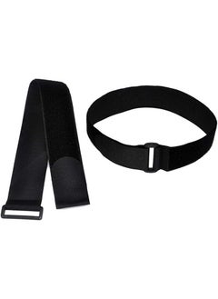 Generic 10 Pack Hook and Loop Cable Straps,Black Self-Adhesive Nylon Straps Cable/Securing Straps with Buckles,Adjustable Reusable Cinch Straps,1"x 16"Cord Organizer (1"X16")  - Image 5