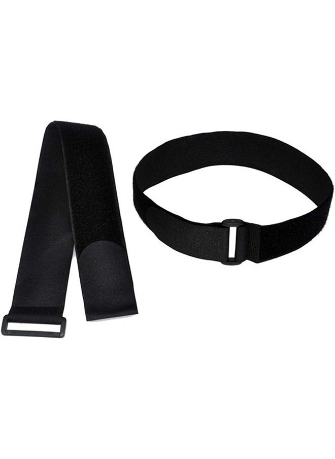 Generic - 10 Pack Hook and Loop Cable Straps,Black Self-Adhesive Nylon Straps Cable/Securing Straps with Buckles,Adjustable Reusable Cinch Straps,1"x 16"Cord Organizer (1"X16") - Image 1