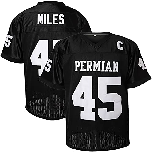 MESOSPERO Boobie Miles Jersey, 45 Permian High School Football Jersey Friday Night Lights Movie Jersey S-XXXL (Black, Large) - Image 1