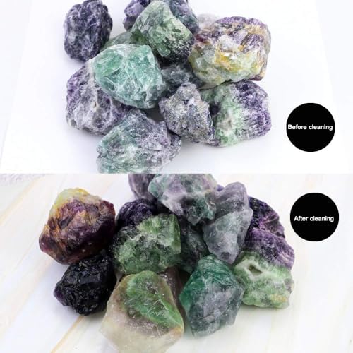Fireboomoon 2lb/950g Rough Natural Fluorite Stone Raw Rainbow Fluorite Gemstone Crystal Rock for Cabbing,Tumbling,Cutting,Polishing,Lapidary,Healing Reiki,Jewelry Making and Home Decoration - Image 4