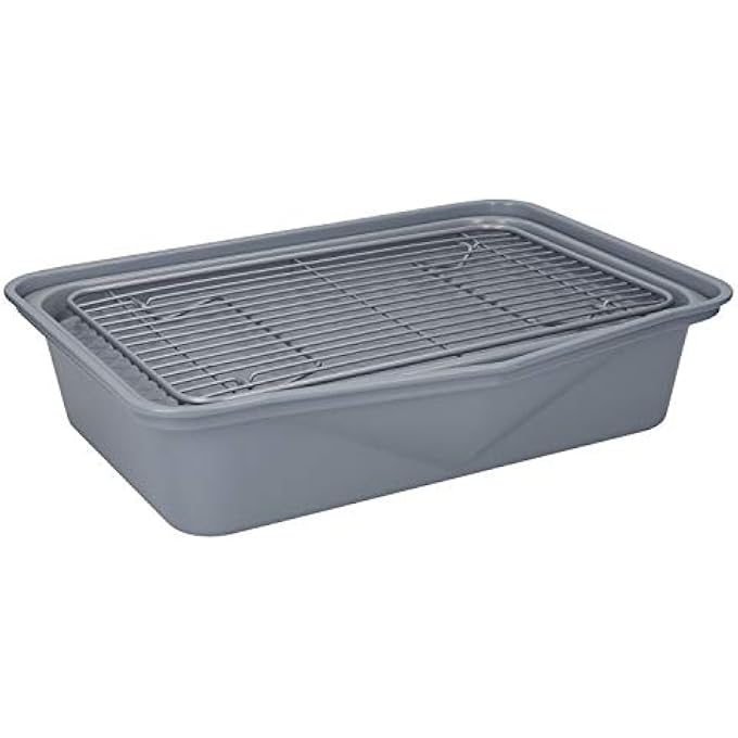 Master Class Smart Ceramic Large Roasting Tin With Robust Non Stick Coating Carbon Steel 415 X 315Cm Stackable Deep Roaster Tray  Grey - Image 5
