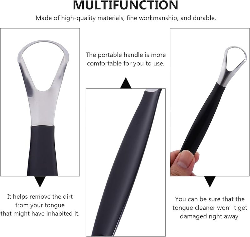 MILISTEN 4 Pack Stainless Steel Tongue Scraper for Fresh Breath Oral Hygiene - Image 5