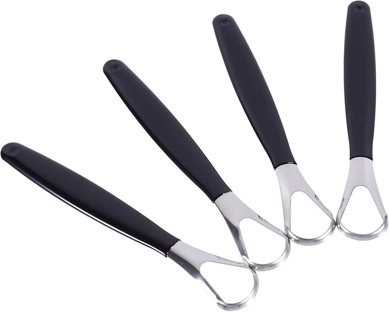 MILISTEN 4 Pack Stainless Steel Tongue Scraper for Fresh Breath Oral Hygiene - Image 1