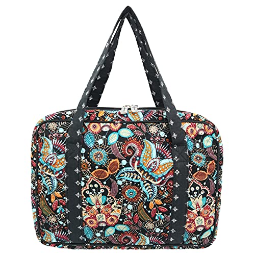 DIWI Quilted Bible Cover Extra Large Sizes 11.25 X 8.25 X 2.75 Inches Bible Tote Good Book Case (XL, C2 Jungle Secret) - Image 2