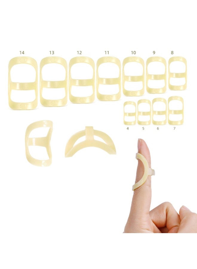 Winner Oval Finger Splint 14pcs, Sizes 1-14, Mallet Finger Splint Trigger Finger Splint for Thumb Middle Ring Index Pinky, Straighten Crooked Fingers Mallet Finger Protcet Trigger Finger Limit Hypermobility - Image 1