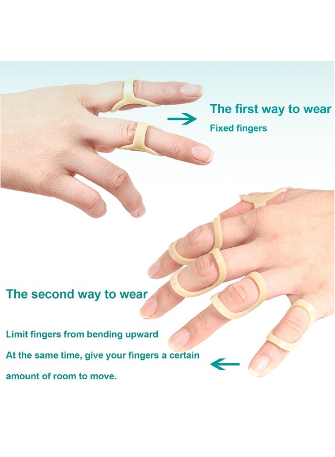 Winner Oval Finger Splint 14pcs, Sizes 1-14, Mallet Finger Splint Trigger Finger Splint for Thumb Middle Ring Index Pinky, Straighten Crooked Fingers Mallet Finger Protcet Trigger Finger Limit Hypermobility - Image 2