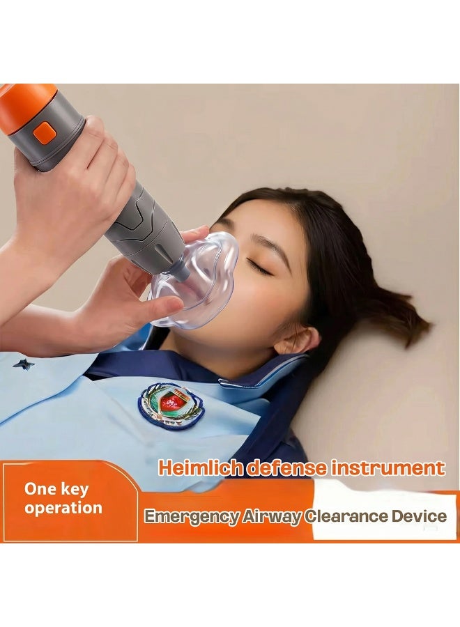CRFISH Portable First Aid Anti-Choking Rescue Device for Children, Adults and Seniors, Emergency Airway Suction Tool with Multiple Mask Sizes, One-Button Operation, Portable Safety Equipment for Home, School, Travel and Elderly Care - Image 3