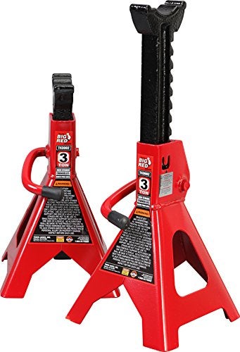 BIG RED T43202 Torin Heavy Duty Steel Jack Stands: 3 Ton (6,000 lb) Capacity Car Lifting Stand,1 Pair (Not Suitable for SUV,Truck) - Image 5