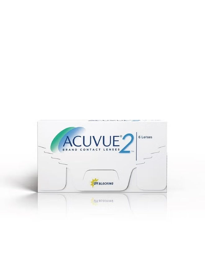 Acuvue 2 (3.50-) Pack of 6 lenses, 2-week use contact lenses, clear contact lenses - Image 1