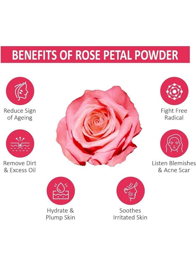 Rose Petal Powder & Multani Mitti Ideal For Skin Dark Spots, Blackhead Removal(EACH 50 g) - Image 3