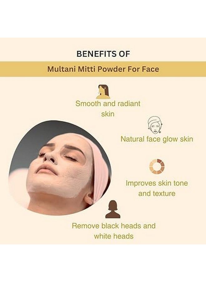 Rose Petal Powder & Multani Mitti Ideal For Skin Dark Spots, Blackhead Removal(EACH 50 g) - Image 4