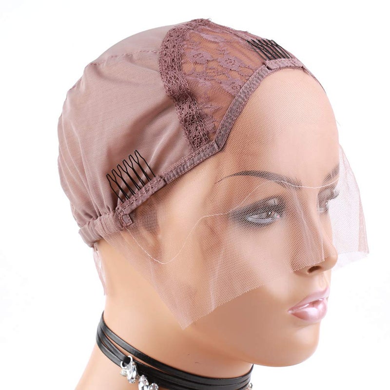 Bella Hair Breathable Swiss Lace Front Wig Cap for Making Wigs with Adjustable Straps and Combs Small Size Violet - Image 1