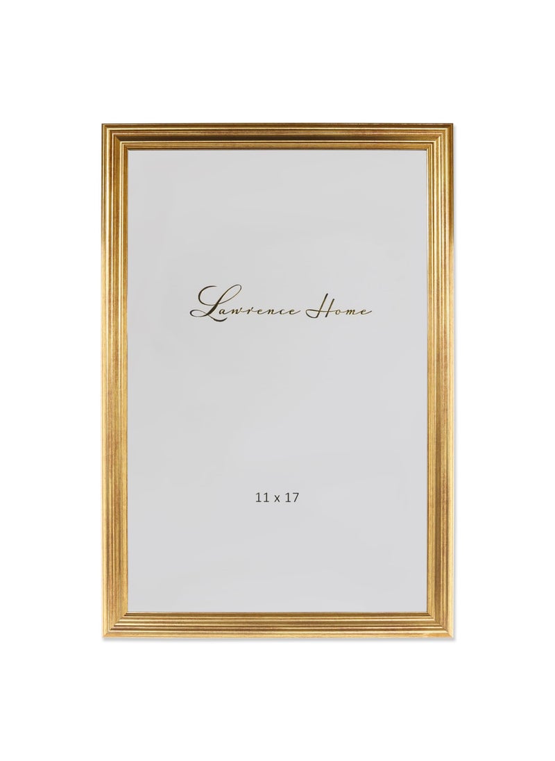 Lawrence Frames Lawrence 536217 11x17 Sutter Burnished Gold Picture Frame 