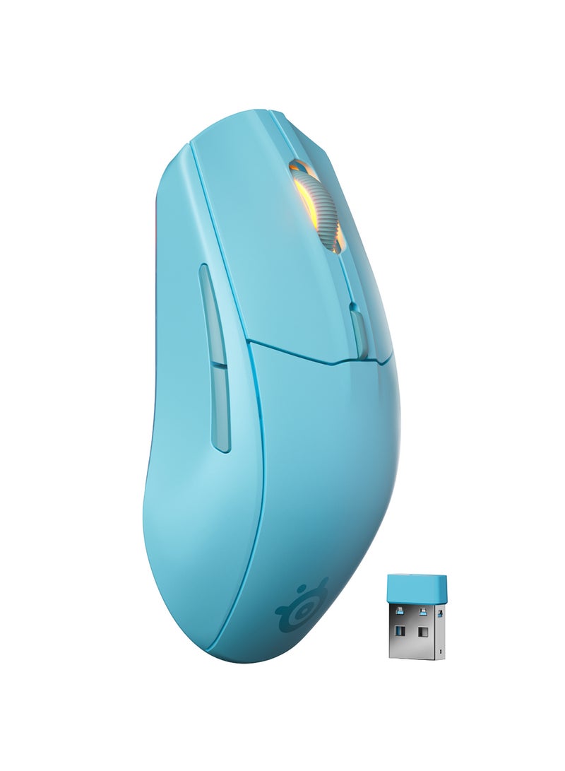 SteelSeries Rival 3 Gen 2 Wireless Mouse, Symmetrical Shape, 6 Buttons, Optical Type, TrueMove Air Optical Sensor (18K DPI), 1.9ms Ultra-Fast Clicks, 2.4GHz / Bluetooth Connection, Aqua | 62526 - Image 1