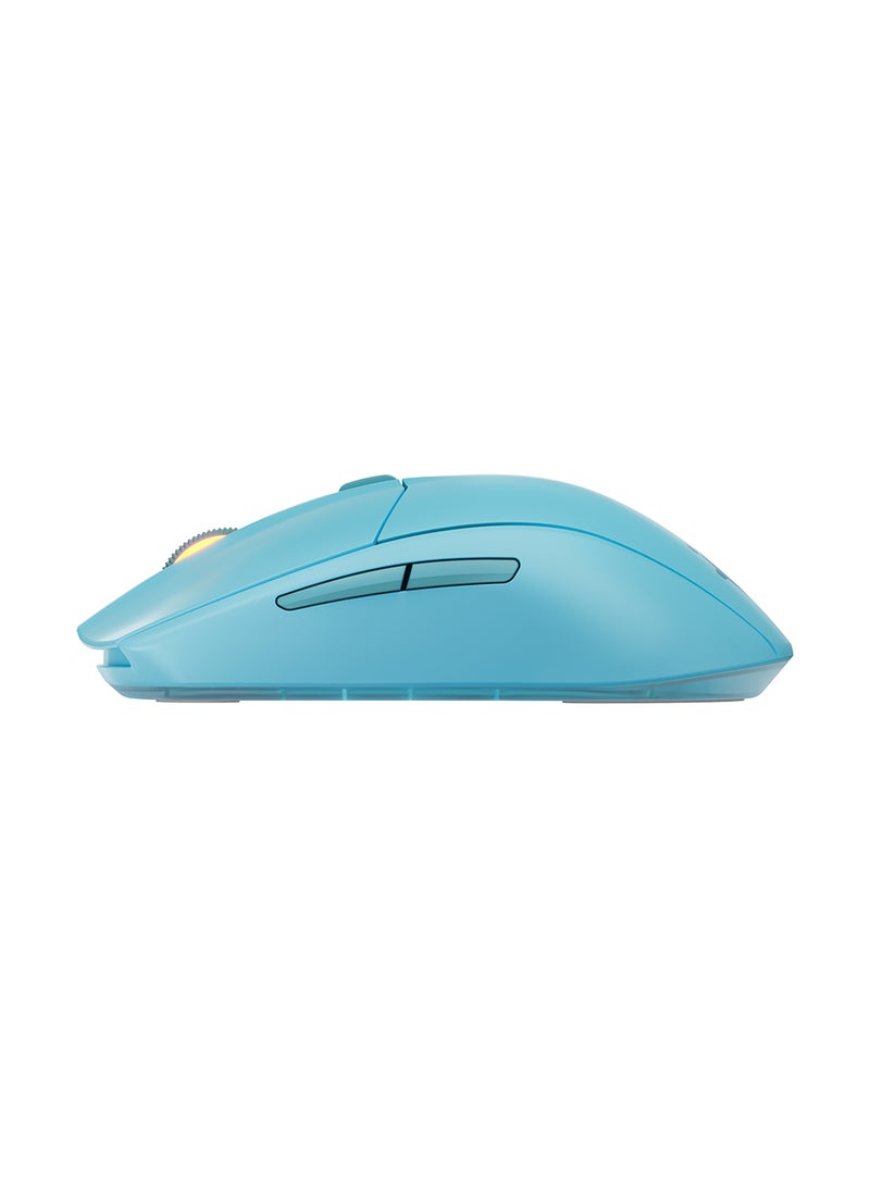 SteelSeries Rival 3 Gen 2 Wireless Mouse, Symmetrical Shape, 6 Buttons, Optical Type, TrueMove Air Optical Sensor (18K DPI), 1.9ms Ultra-Fast Clicks, 2.4GHz / Bluetooth Connection, Aqua | 62526 - Image 4