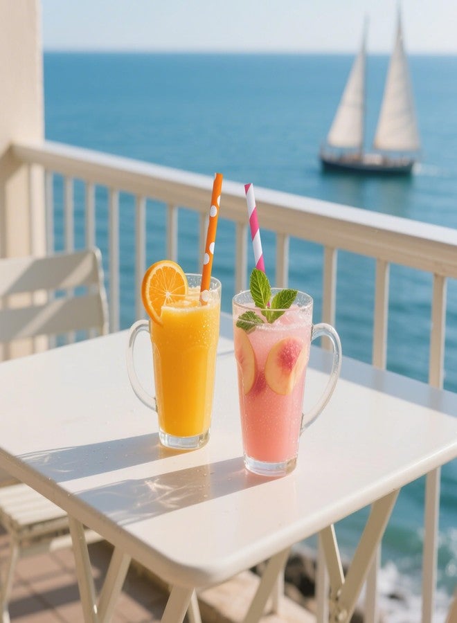 BEISHIDA 100 Pcs Biodegradable Paper Straws, Assorted Rainbow Striped Straws for Drinking, Crafts and Party Supplies - Image 4