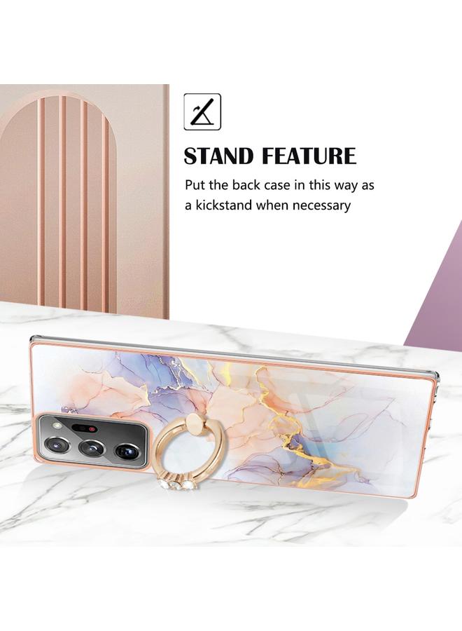 S-TOP Case For Samsung Galaxy Note20 Ultra Electroplating IMD TPU Phone Case with Ring - Image 3