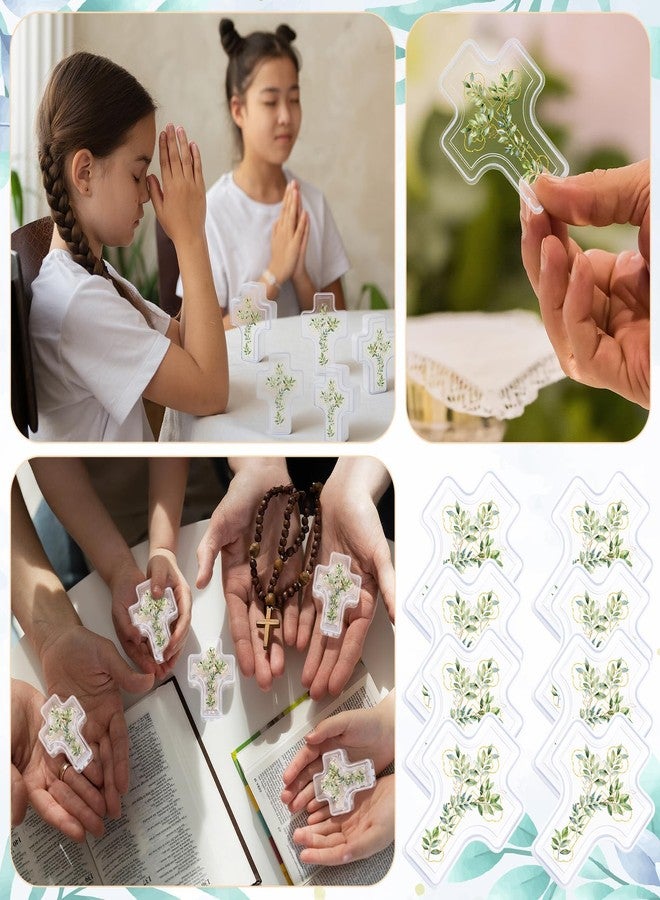 HKOYTIUP 60 Pcs First Holy Communion Cross Shape Box Easter First Communion Gift 2.05 x 2.64 Clear Cross Shaped Rosary Favor Box with Sticker Jewelry Trinket Storage Boxes for Recuerdos para Primera Comunion - Image 3