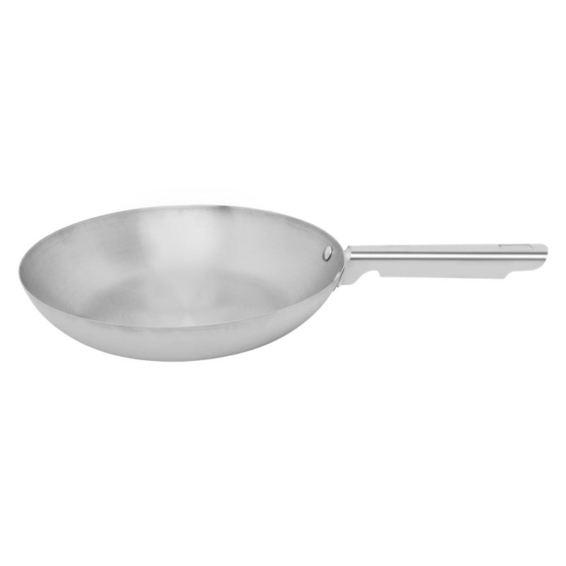 Bister Stainless Steel Frying Pan 30 cm with Ergonomic Handle, Silver - Image 1