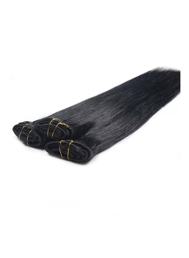 وصلة شعر طبيعي وريمي بشريط لاصق أسود