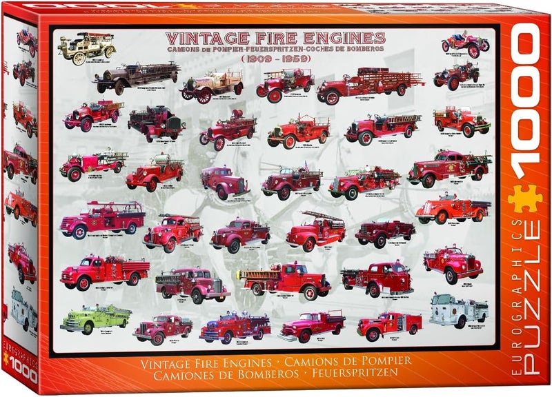 EuroGraphics Vintage Fire Engines 1000 Piece Puzzle - Image 1