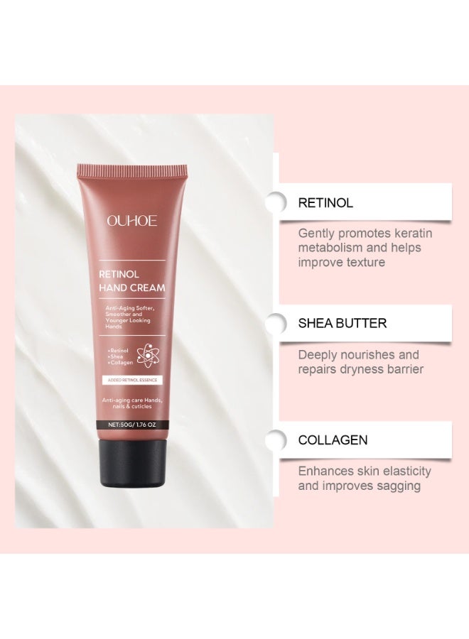 Mineral Hand Moisturizer with Retinol, Shea er and Collagen, for Younger Looking Hands, Soft Smooth Skin, Nails  Cuticles 50G  - Image 5