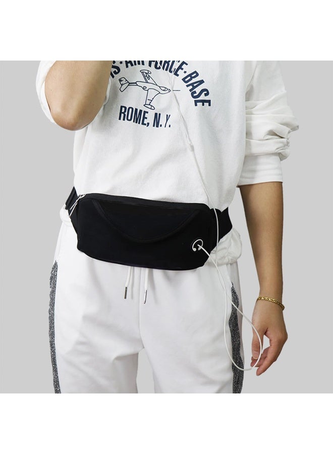 ECVV Running Belt  Pack Crossbody Waist Bag Pack for Travel Walking Running Hiking Cycling, Waterproof Waist Pack Money Belt for Men Women, Black, One Size - Image 3