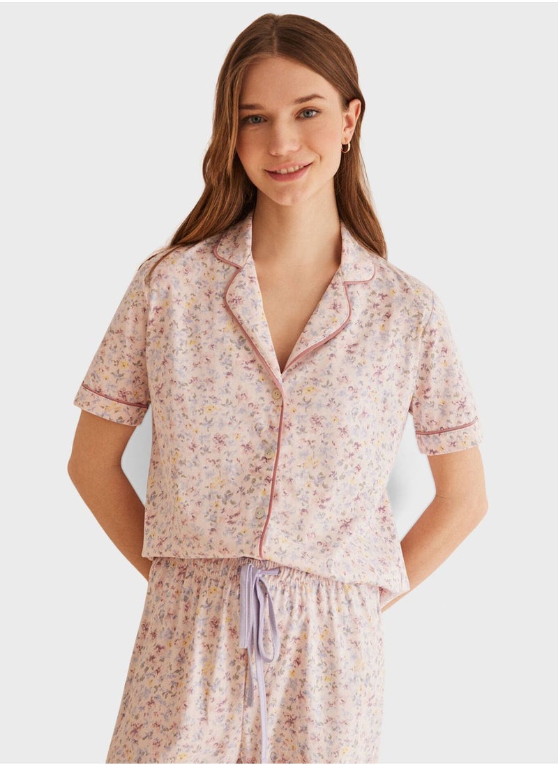 women'secret - Floral Printed Pyjama Set - Image 1
