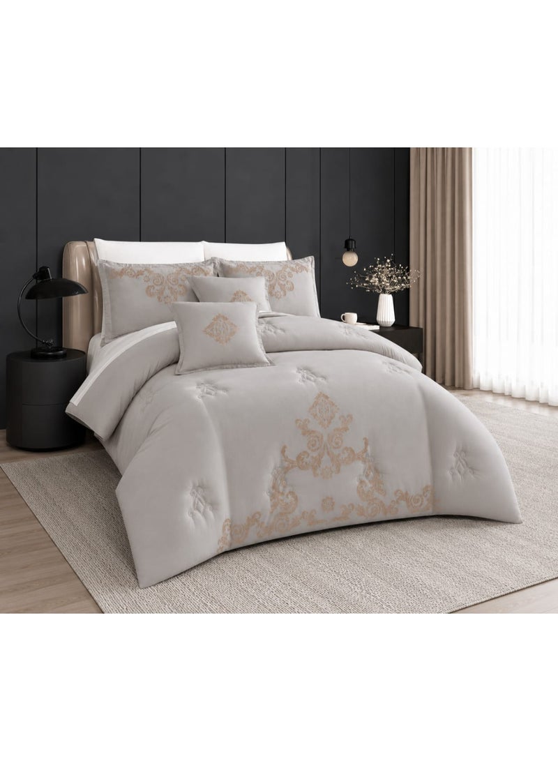 8-Piece Summer Double Bedding Set with Luxurious Embroidery – Elegant Look and Lasting Softness - Image 3