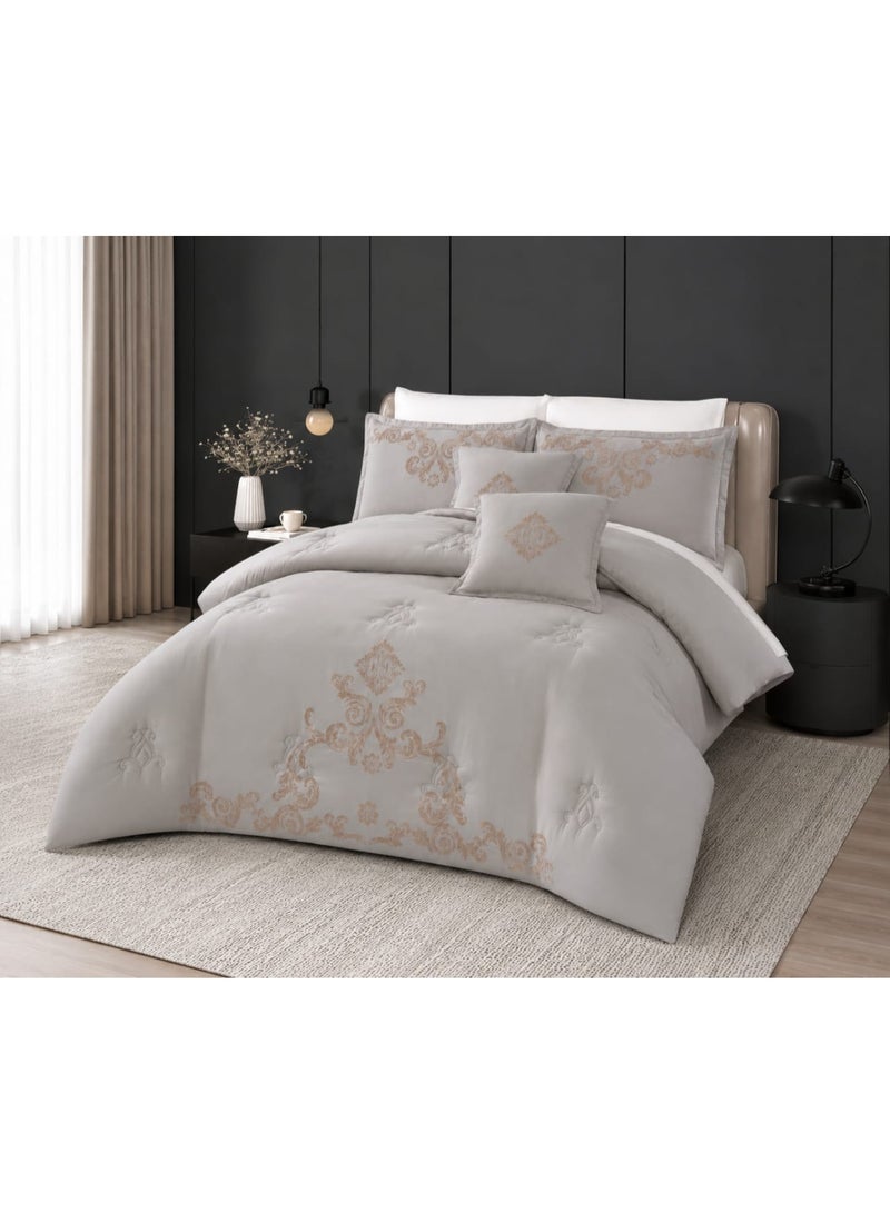 8-Piece Summer Double Bedding Set with Luxurious Embroidery – Elegant Look and Lasting Softness - Image 2