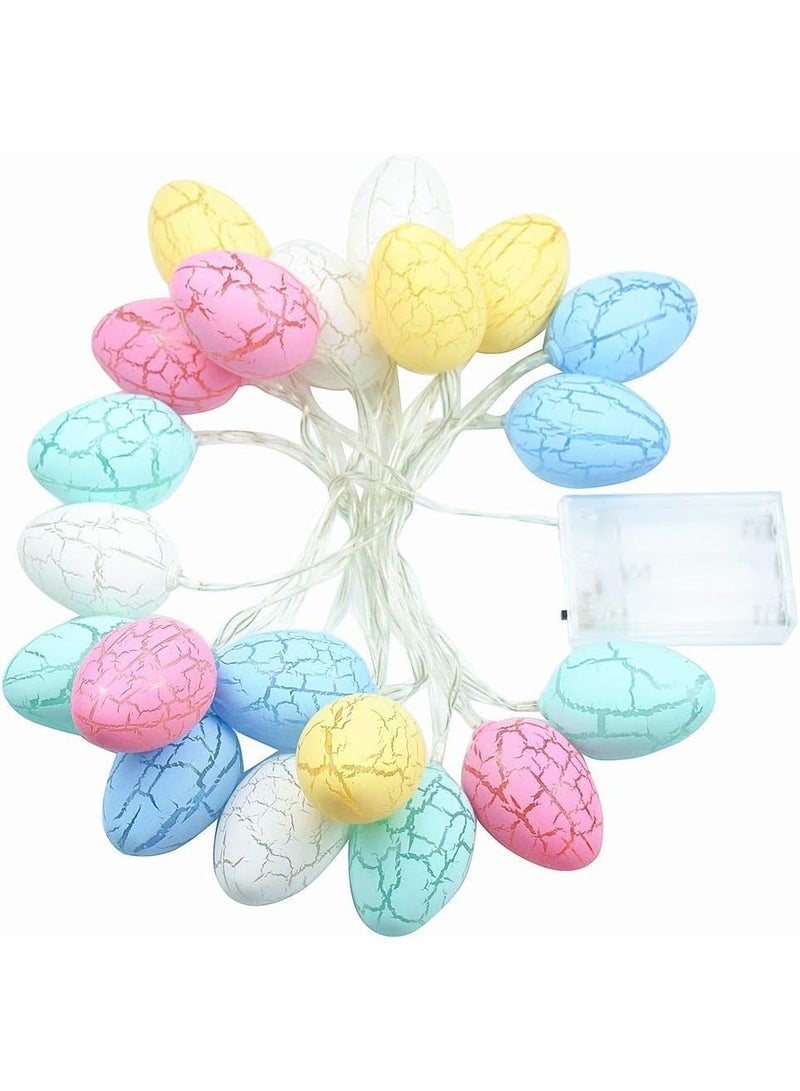 20 Easter Eggs LED String Lights Battery Operated Fairy String Lights Easter Decorations for Home Easter Tree Upstairs Banister Party 10ft - Image 1