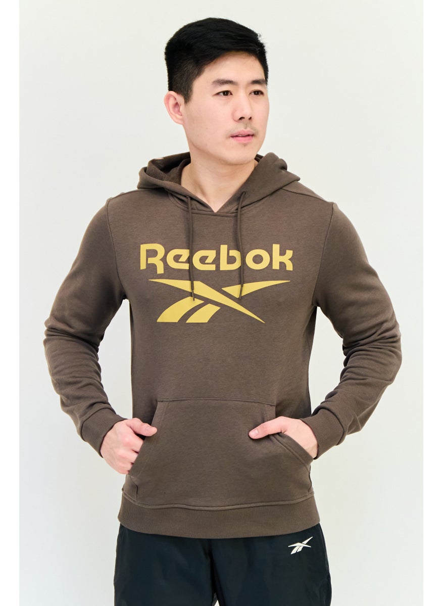 Reebok Men Sportswear Fit Long Sleeves Running Sweatshirt, Olive  - Image 1
