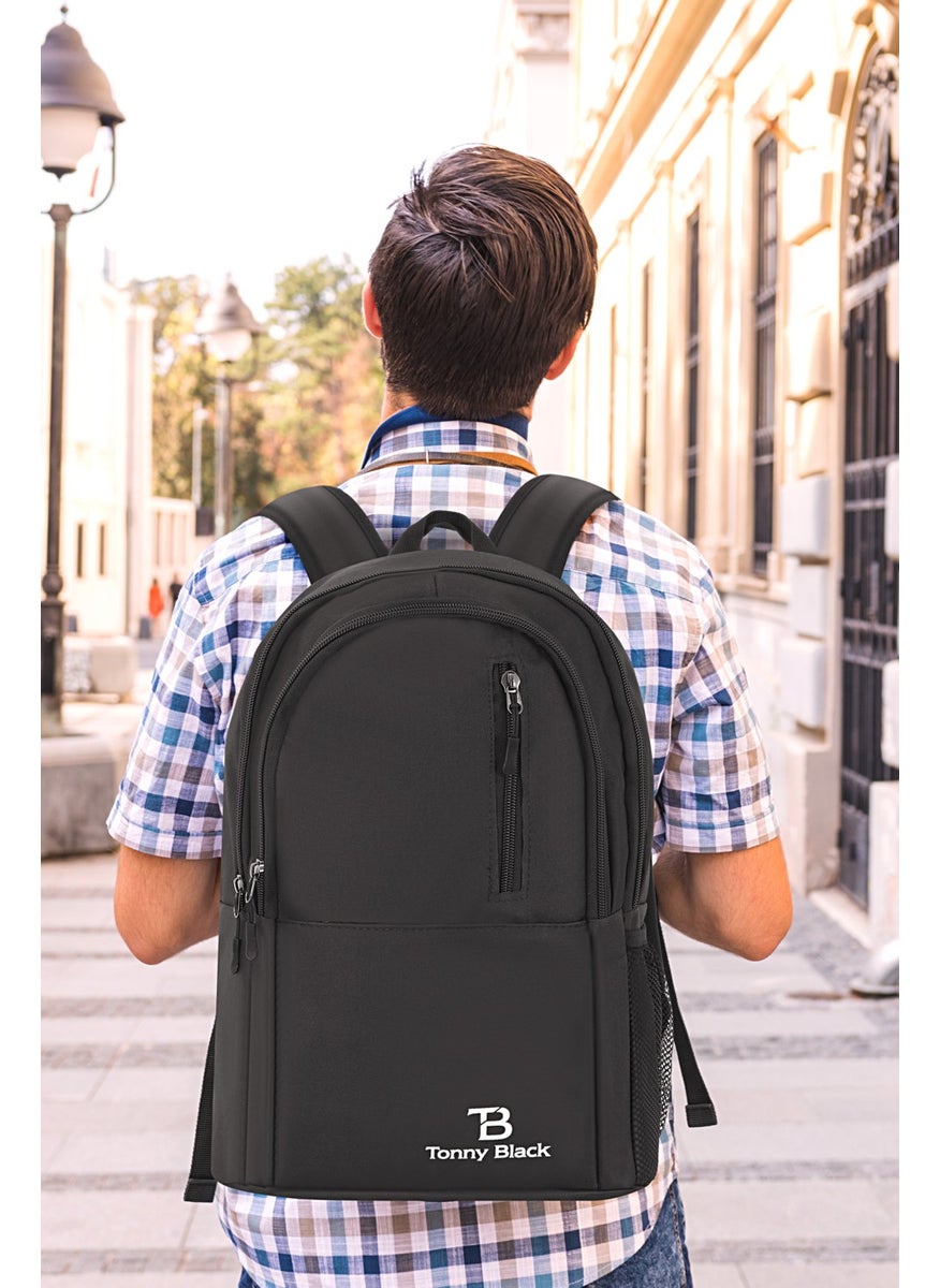 tonny black - Original Unisex Multi Compartment Waterproof Sports Course Laptop Backpack for Travel and Daily Use - Image 1
