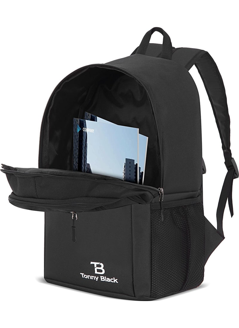 tonny black - Original Unisex Multi Compartment Waterproof Sports Course Laptop Backpack for Travel and Daily Use - Image 1