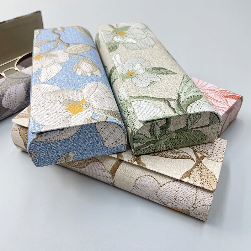 Glasses Case Chinese Style Personalized High-End Storage Mirror Case Magnetic Suction Embroidery Craft Leather High-Value Student Glasses Case - Image 5