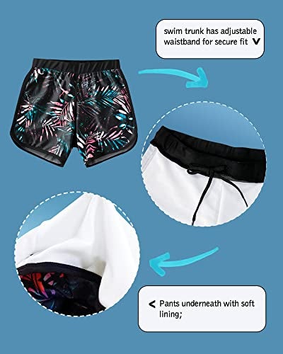 KID1234 Girls Swimsuit Long Sleeve Swimsuit for Girls Rash Guard Swimwear Two Piece Bathing Suit with Headband - Image 5