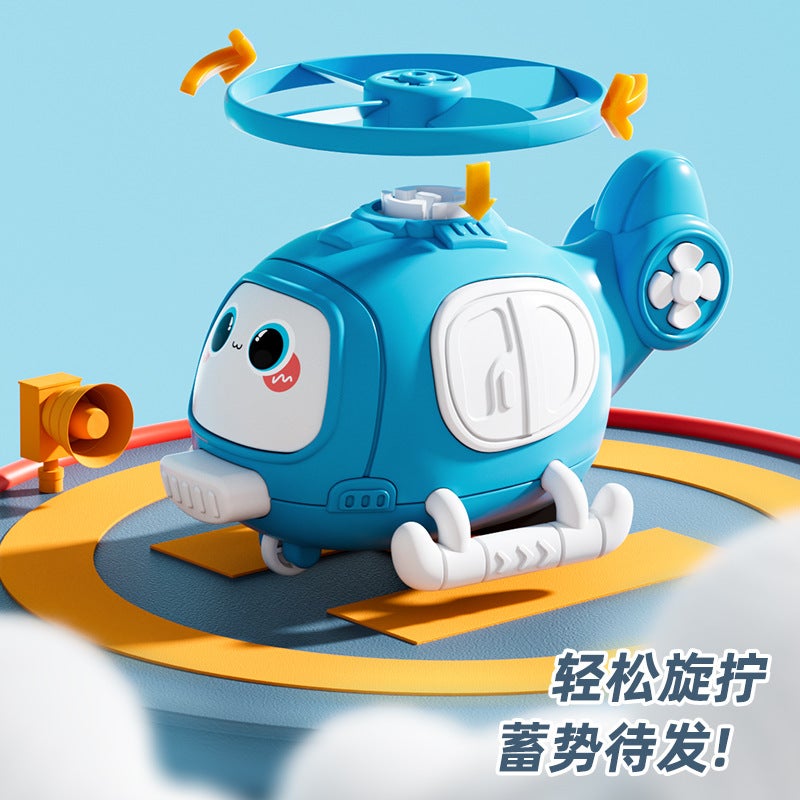 Toy Bamboo Dragonfly Helicopter with Inertia Car - Image 1