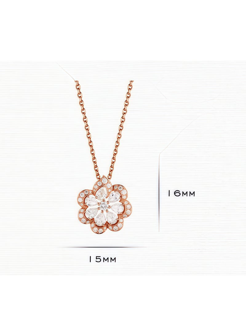 Chopard lace 18K rose gold diamond wedding necklace luxury jewelry wedding gifts - Image 4