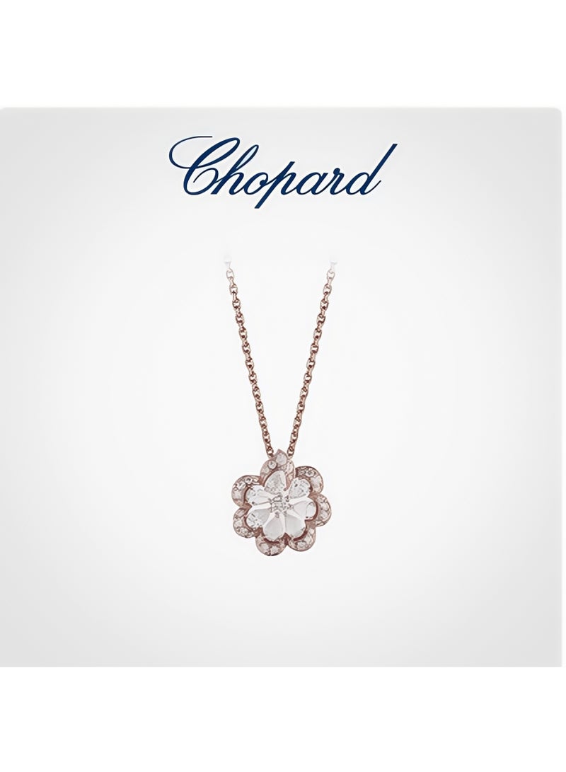 Chopard lace 18K rose gold diamond wedding necklace luxury jewelry wedding gifts - Image 1